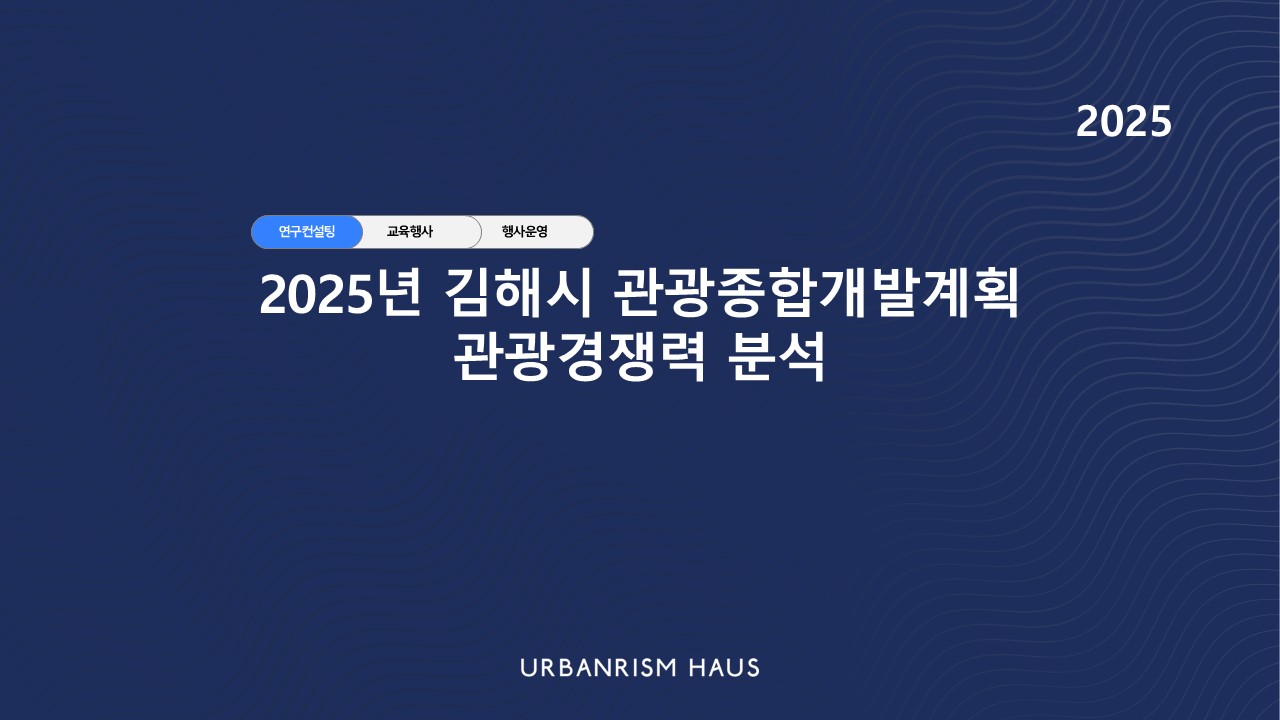 2025년 김해시 관광종합개발계획 관광경쟁력 분석